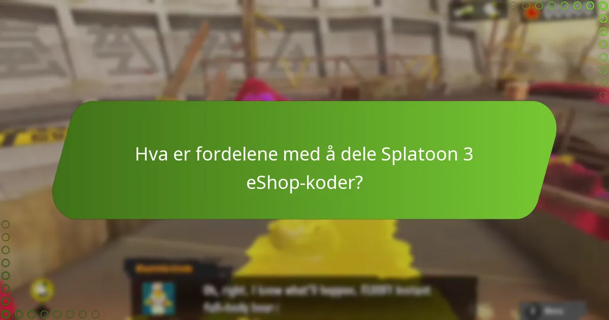 Hvordan kan jeg dele Splatoon 3 eShop-koder med venner og familie?