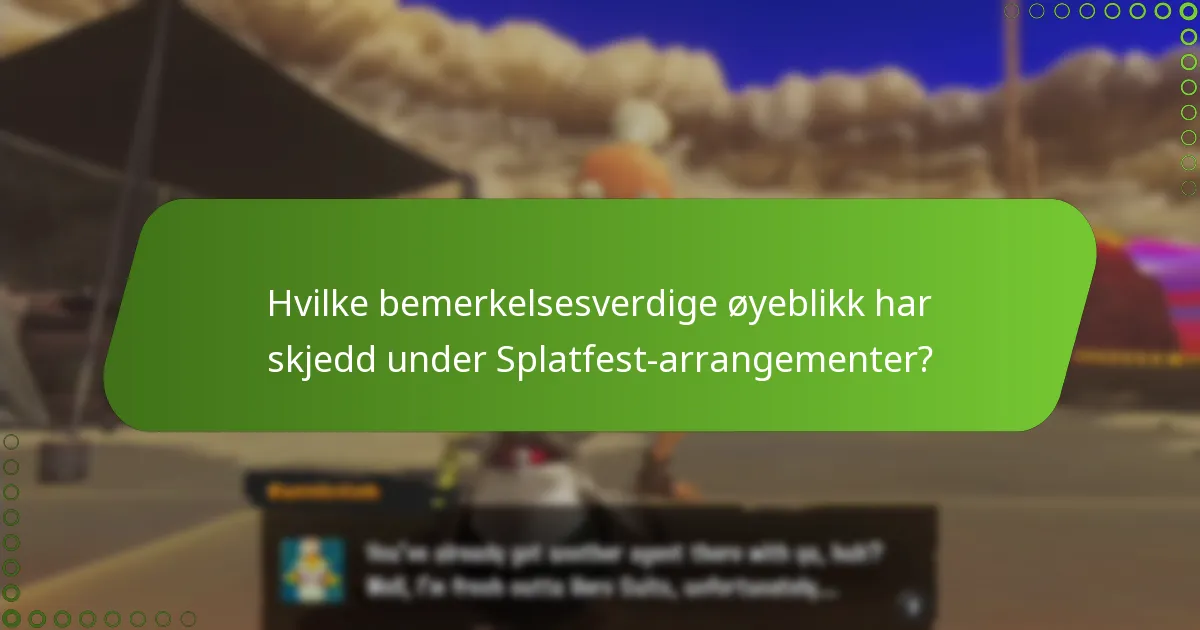 Hvordan sammenlignes tidligere Splatfest-arrangementer med hverandre?