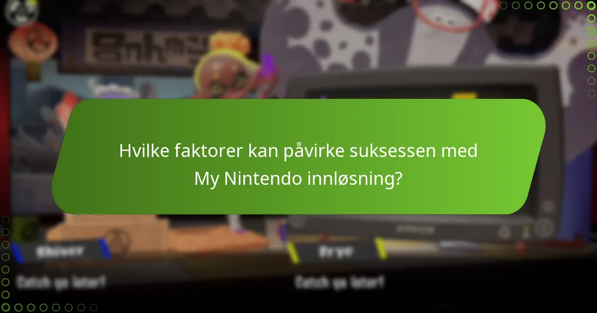 Hvilke løsninger er tilgjengelige for My Nintendo innløsningsproblemer?