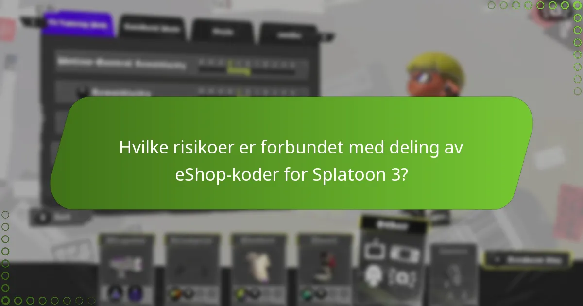 Hvordan kan brukere dele Splatoon 3 eShop-koder trygt?