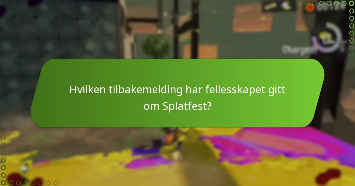 Hvilke forbedringer ønsker spillere for fremtidige Splatfest-arrangementer?