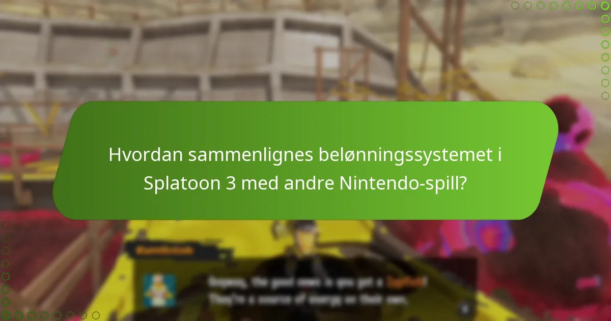 Hvordan sammenlignes belønningssystemet i Splatoon 3 med andre Nintendo-spill?